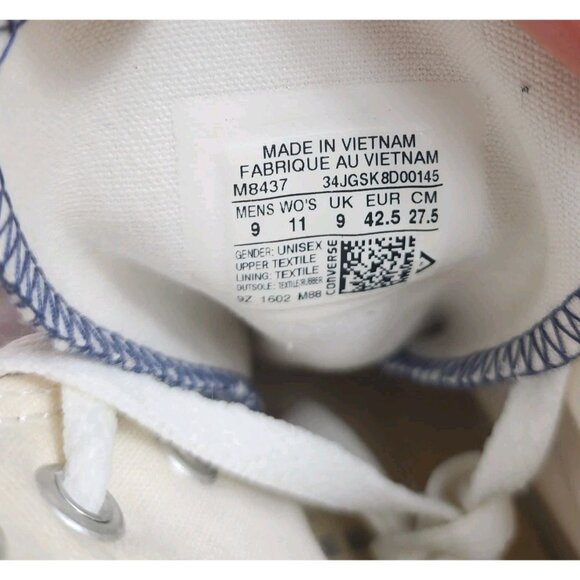 Converse All Star American Flag Shoes Chuck High Top Mens Size 9 USA Sneakers - Picture 7 of 8